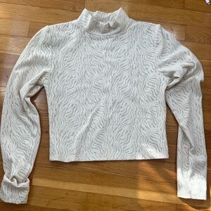 Elegant White Textured Women's Top